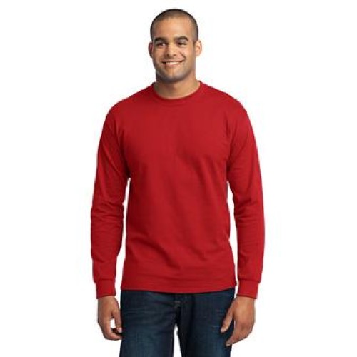 Adult 5.5oz 100% Long Sleeve Cotton Tee 