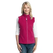 Ladies Microfleece Vest - Embroidered
